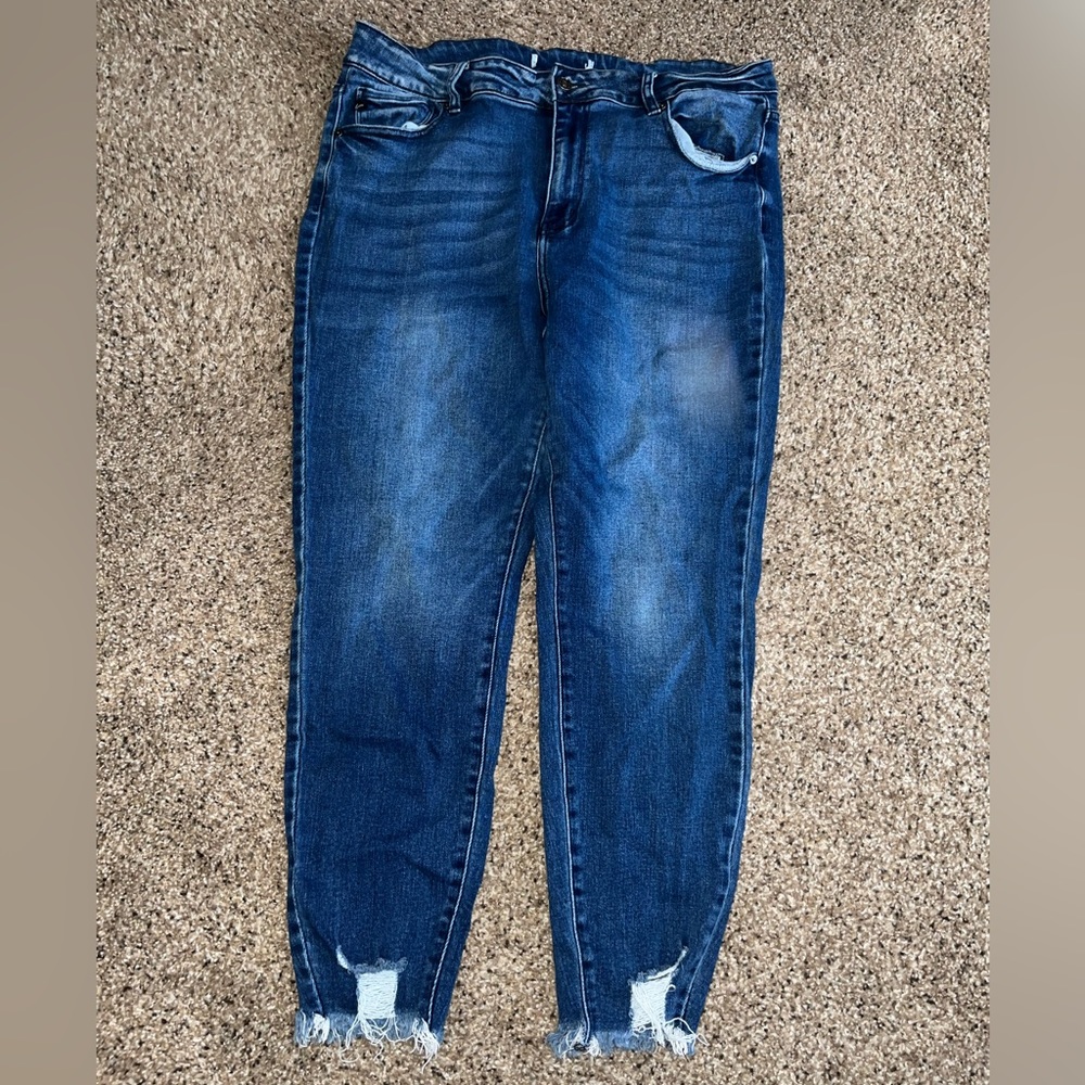 Distressed jeans